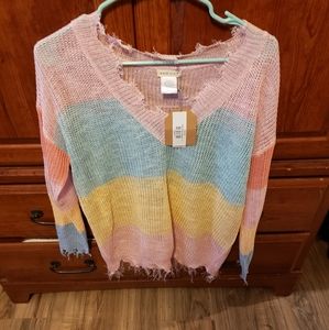 Pastel stripe sweater